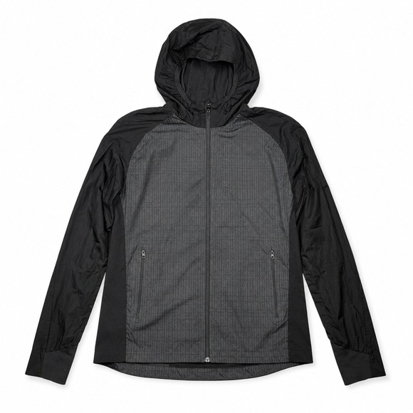 lululemon athletica Other - Lululemon Pack-It Jacket Mesh Mens L Black Hooded Running Windbreaker Reflective